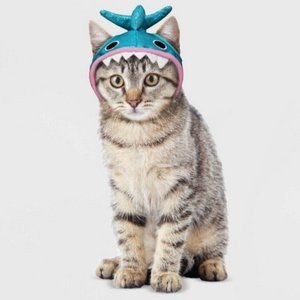 Hyde & Eek Cat Shark Costume Headpiece Blue Sparkle One Size Halloween Cute New